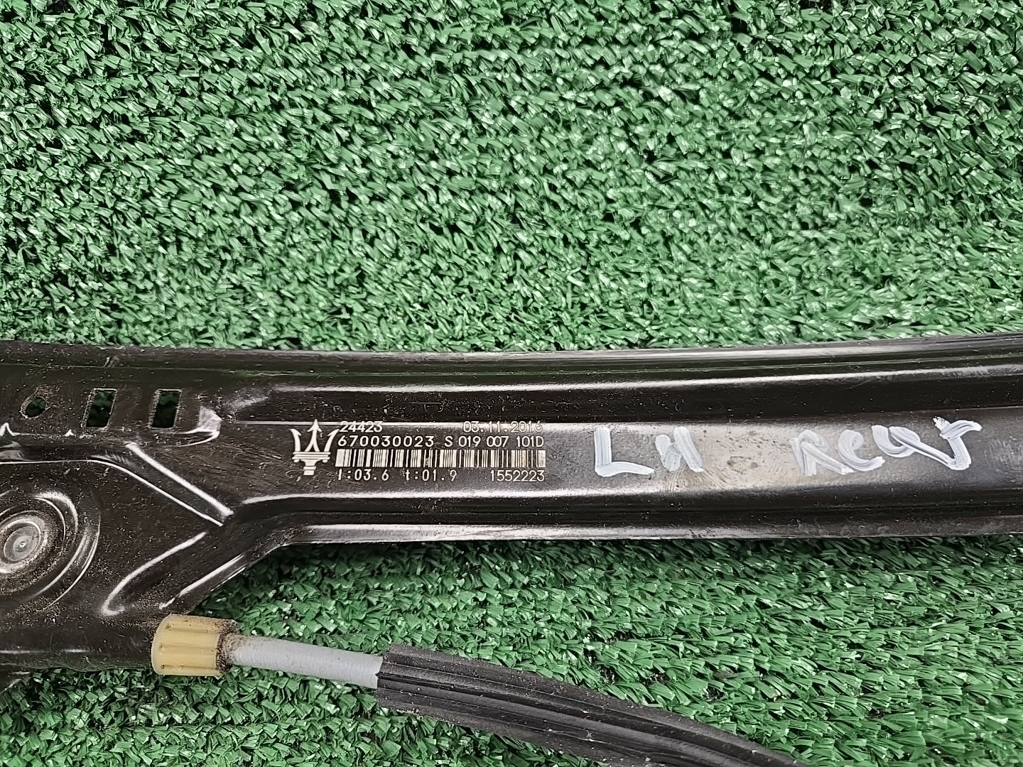 14-22 Maserati Ghibli Rear Left Driver Side Door Window Regulator W/Motor Oem
