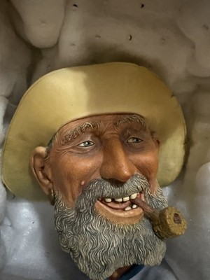 Vintage Bossons Chalkware Character Head ''Old Timer'' 1977 Made in England