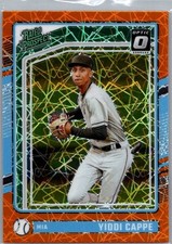 2024 Donruss #142 Yiddi Cappe Optic Orange Velocity Prizm