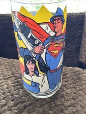 Vintage 1978 PEPSI DC COMICS SUPERMAN Glass  Lois Lane is saved by her hero.