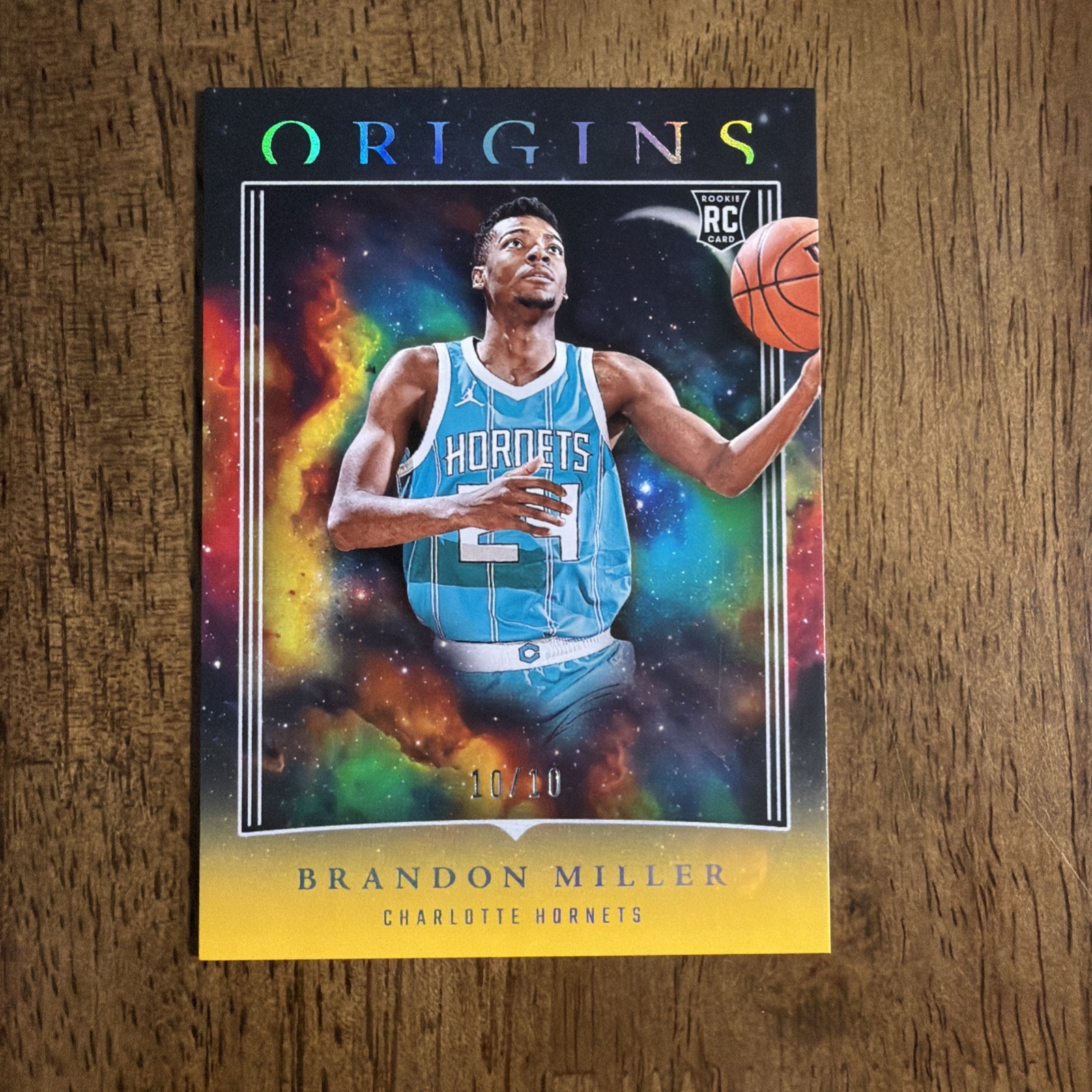 2023-24 Panini Origins Brandon Miller #89 Gold Rookie RC Charlotte Hornets /10