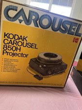 Kodak Carousel 850H Slide Projector w/ Box, Remote, Loader, 80  140 Slide Trays