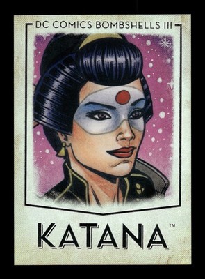 601. bombshells series 3 . #28   Katana  . RAINBOW FOIL BOARD . 2019 . PWE