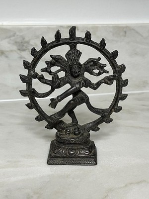 Vintage Bronze Nataraja Dancing Shiva Hindu Statue