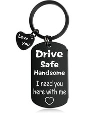 Drive Safe Keychain for Him Men Boyfriend Husband Small Gifts Valentine's Day...