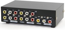 Panlong 4-Way AV Switch RCA Switcher 4 in 1 Out Composite Video 4 In 1