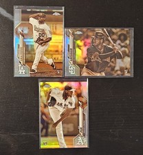 Lot of 3 - 2020 Topps Chrome Baseball Sepia Refractor Rookie Parallels