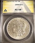 1904-O MORGAN SILVER DOLLAR ** ANACS AU-58 **  PROBLEM FREE COIN  (7716)