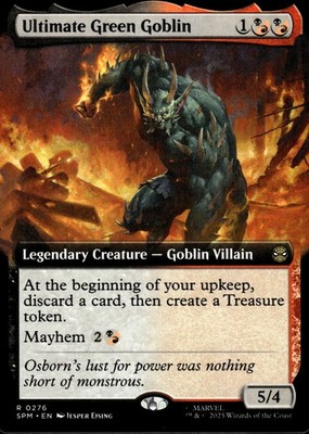 Ultimate Green Goblin - Rare Extended Art 0276 - Marvel's Spider-Man - MTG