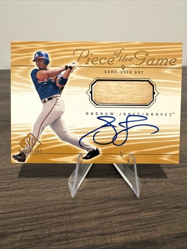 2001 SP Game Bat Edition - Piece of the Game Auto Andruw Jones #AJ (MEM)