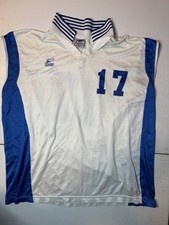 Vintage Dynamic Team Sports #17 Jersey White Blue USA Made XL Soccer