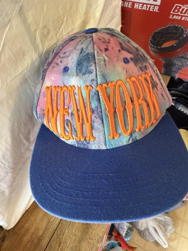 New York Baseball Cap Muka Hat Headwear Company Orange adjustable Used NY Cloth