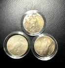 Lot Of 3  1923 S 1$ 90% Silver Peace Dollar Coins