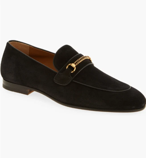 Tom Ford — Tom Ford Men's Black Liam Penny Loafer Black Suede Dress Shoes Size 10US