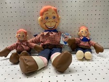 Vintage Applause Howdy Doody Plush Dolls Lot of 3 Denim Blue Bandana TV 28005