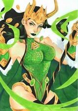 💥Lady Loki (09"x12") fumetto originale di Camilly Magalhaes - TramaStudio💥
