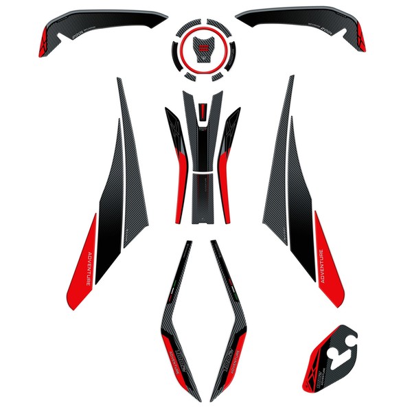 Kit Tank Full Aufkleber 3D Motorrad Kompatibel Mit Morbidelli T1002VX 2024-2026-image
