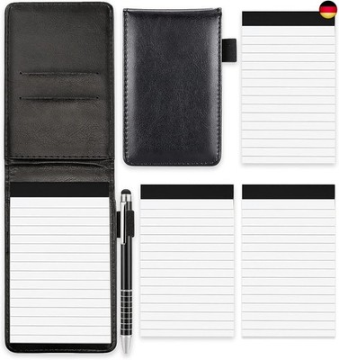 NEUSID Mini Notizblock A7 Set, Mini Notizbuch mit 2 Ersatzblöcke, Mini Pocket 