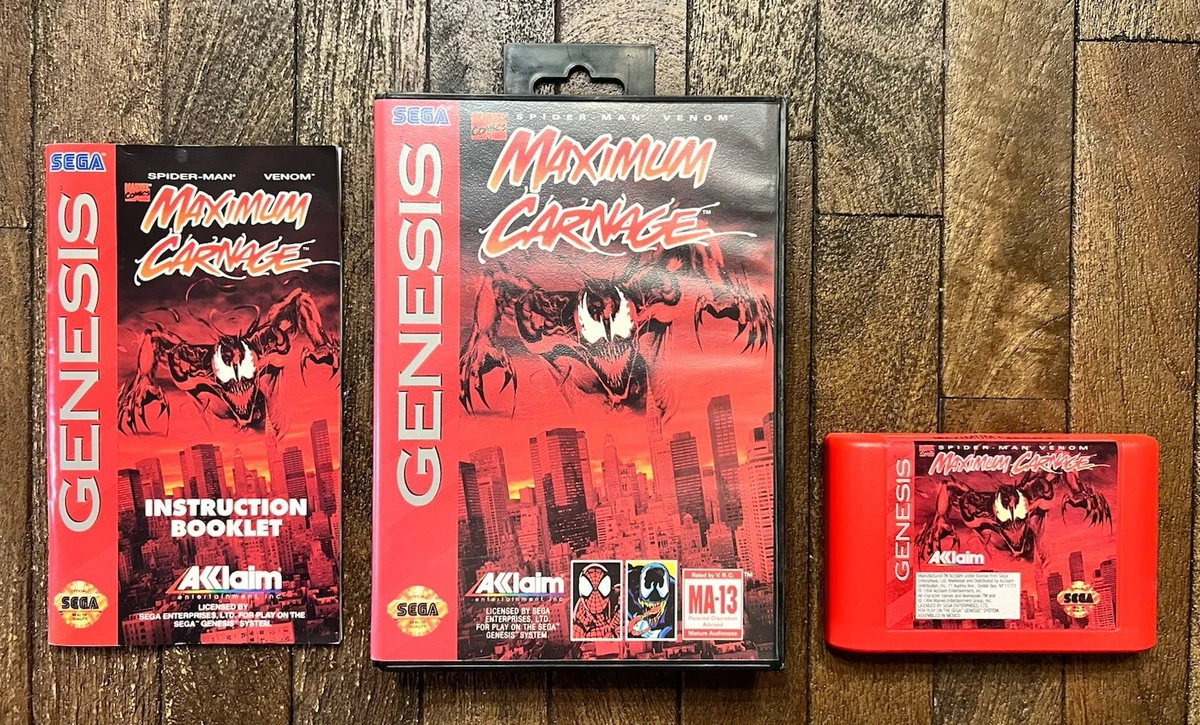 Sega Genesis Maximum Carnage Video Games for sale | eBay