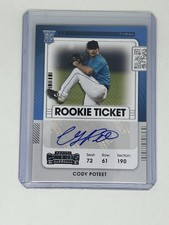 2021 Panini Contenders Rookie Ticket Cody Poteet #208 Rookie Auto RC Marlins