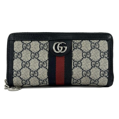GUCCI 財布 GUCCI Ophidia GG Card Case Wallet Bi-fold Beige/Ebony 523155 96IWG