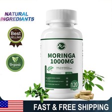 120 Capsules Moringa Oleifera Leaf Powder 1000mg - 10:1 Organic Herbal Extract