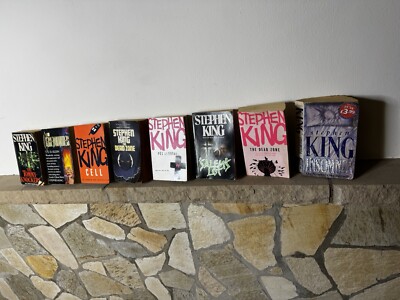 Lot of 8x Stephen King Horror / Thriller Fiction Books Old Books Have Wear