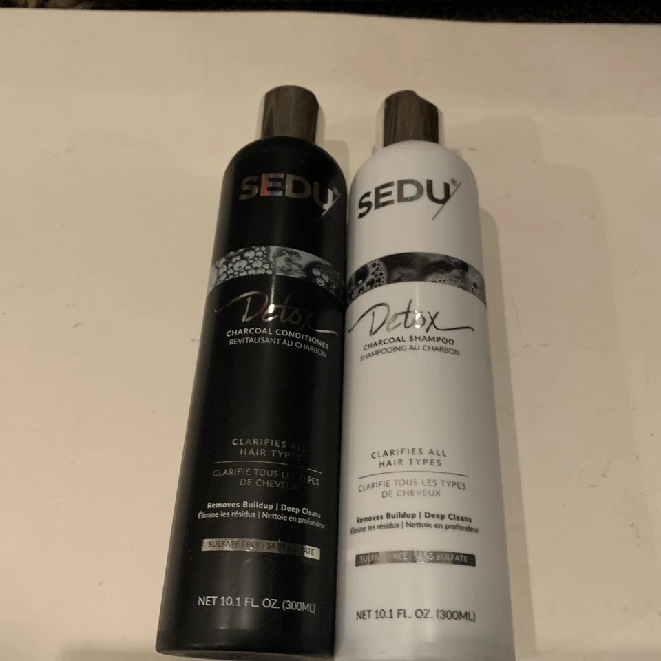 Paquete de 2 champú y acondicionador clarificante de carbón Sedu Detox de 10,1 oz Foto 2 de 4