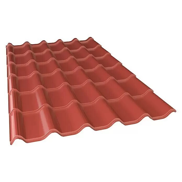 Pfannenblech aus Aluminium in rot.