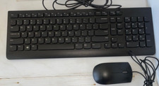 Lenovo Wired Keyboard  Mouse TESTED  FC201-7Q1342
