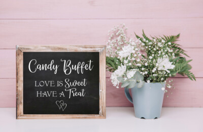 Wedding Decor CANDY BUFFET, Love is Sweet Have a Treat 8x10 CARDSTOCK Print ONLY