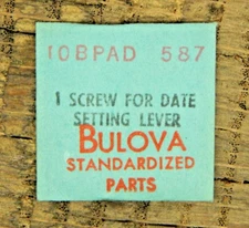 Genuine Bulova watch part 10BPAD 587 Screw for Date Setting Lever NEW OLD STOCK
