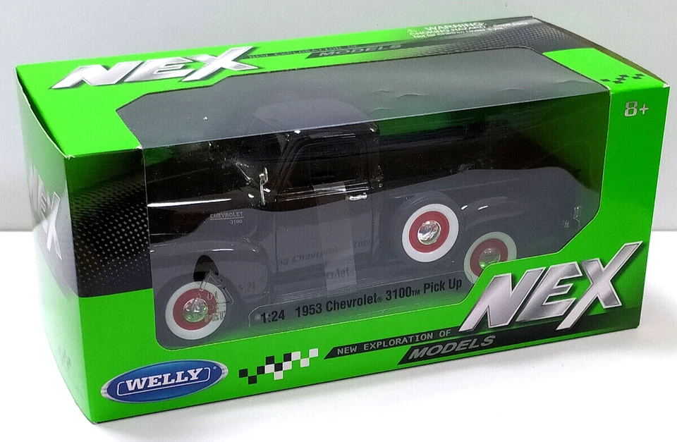 WELLY NEX MODELS 1:24 FURGONE  PICK UP DIE CAST CHEVROLET 3100 1953  NERO  22087 - Immagine 3 di 3