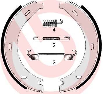 Rear BREMBO S 50 517 Brake Shoe Set, parking brake for MERCEDES-BENZ