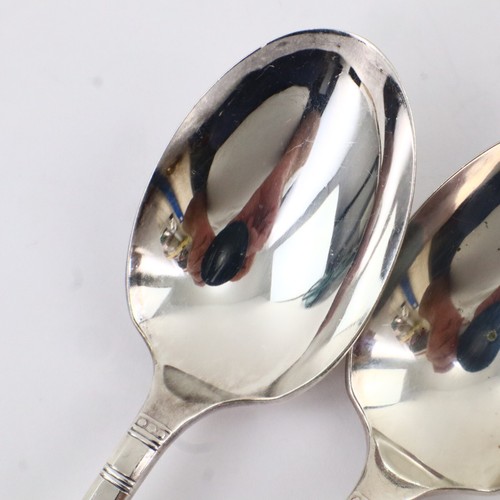 Capri Modern Sugar Spoon 6" Oneida LTD WM A Rodgers Triple 2 pc. - Picture 5 of 11