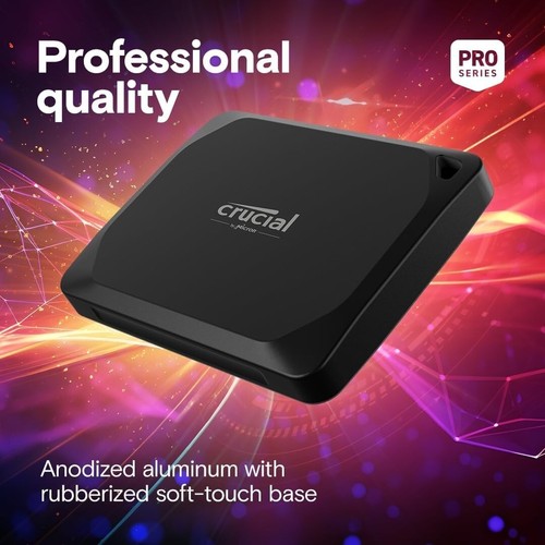 Crucial - X10 Pro 4TB USB-C External SSD - Black - Photo 6/7
