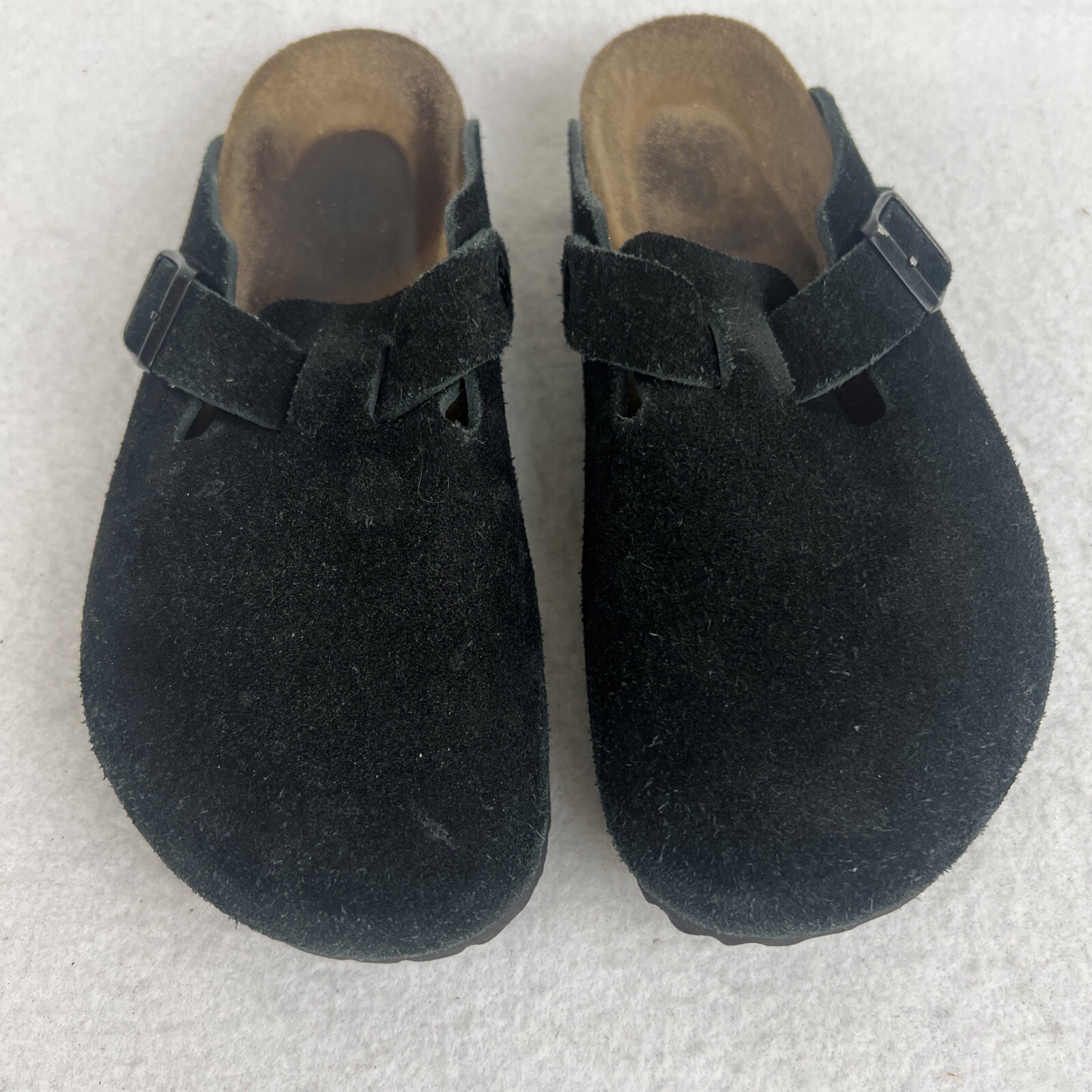 Birkenstock Boston Clogs Size 37 Women's 6/Men's 4.5 Regular Width Black Suede