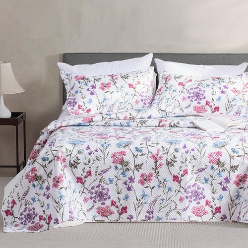 QUILTIVA Floral Quilt Set - Lightweight & Reversible - Cozy & Stylish Bedding - - Foto 1 di 10