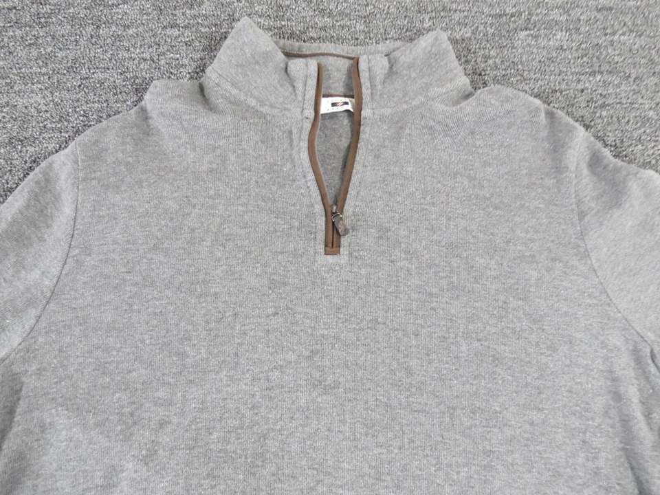 Joseph Abboud свитер мужской XL серый 1/4 молнии длинным рукавом пуловер толстовка - Изображение 2 из 4