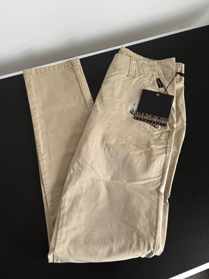 Napapijri Women's Trousers Khaki Size 27'' 98/2 Cotton/Elastane BNWT 28/30