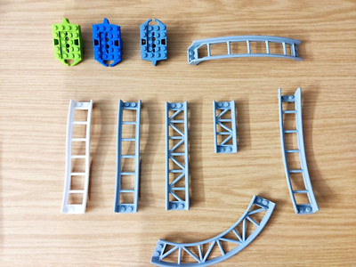 Lego Achterbahn Schienen Roller Coaster Schiene Rail Waggon Freie Farbwahl