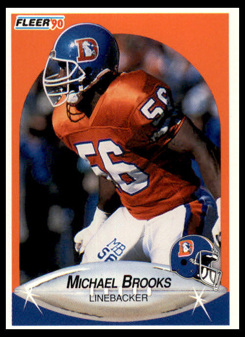 1990 Fleer #20a Michael Brooks Denver Broncos