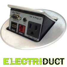 Altinex TNP120C Circular Power Data Center - Silver - HDMI, VGA, RJ45, AC Power