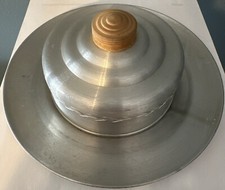 West Bend Miniature Cake plate  cover Aluminum Childs Toy Salesman Sample 7.5"