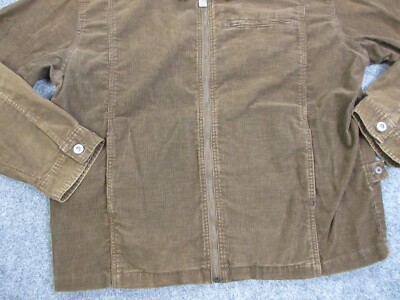 VINTAGE Levis Jacket Mens Large Brown Corduroy Silver Tab Zip