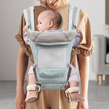 6in1 Babytrage für Neugeborene ab Geburt Ergonomische Babytrage Hüftsitz Baby