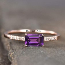 Purple Amethyst Ring 925 Sterling Silver Ring Dedicated Amethyst Ring Jewellery