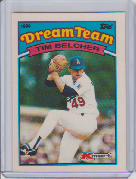 1989 Topps KMart Dream Team #9 Tim Belcher Los Angeles Dodgers