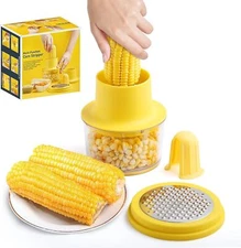 Corn Peeler, Corn Stripper, Corn cob Stripping Tool Corn Cutter & Remover & Cup