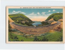 Postcard Horseshoe Curve Main Line Pennsylvania Railroad Altoona PA USA